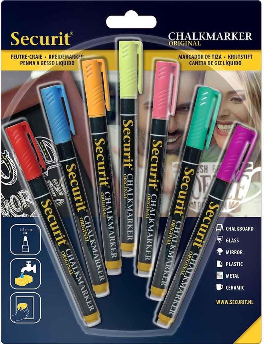 Krijtstift Set7 Liquid Primary Multi