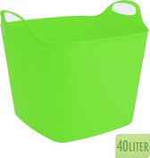 Cactula gekleurde flexibele emmers 40 Liter 1 stuk Groen LARGE