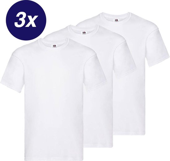 Blanco T-shirts - witte shirts - ronde hals - maat XL - 3 pack