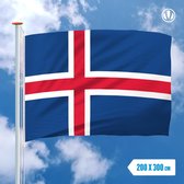 Vlag IJsland 200x300cm - Glanspoly