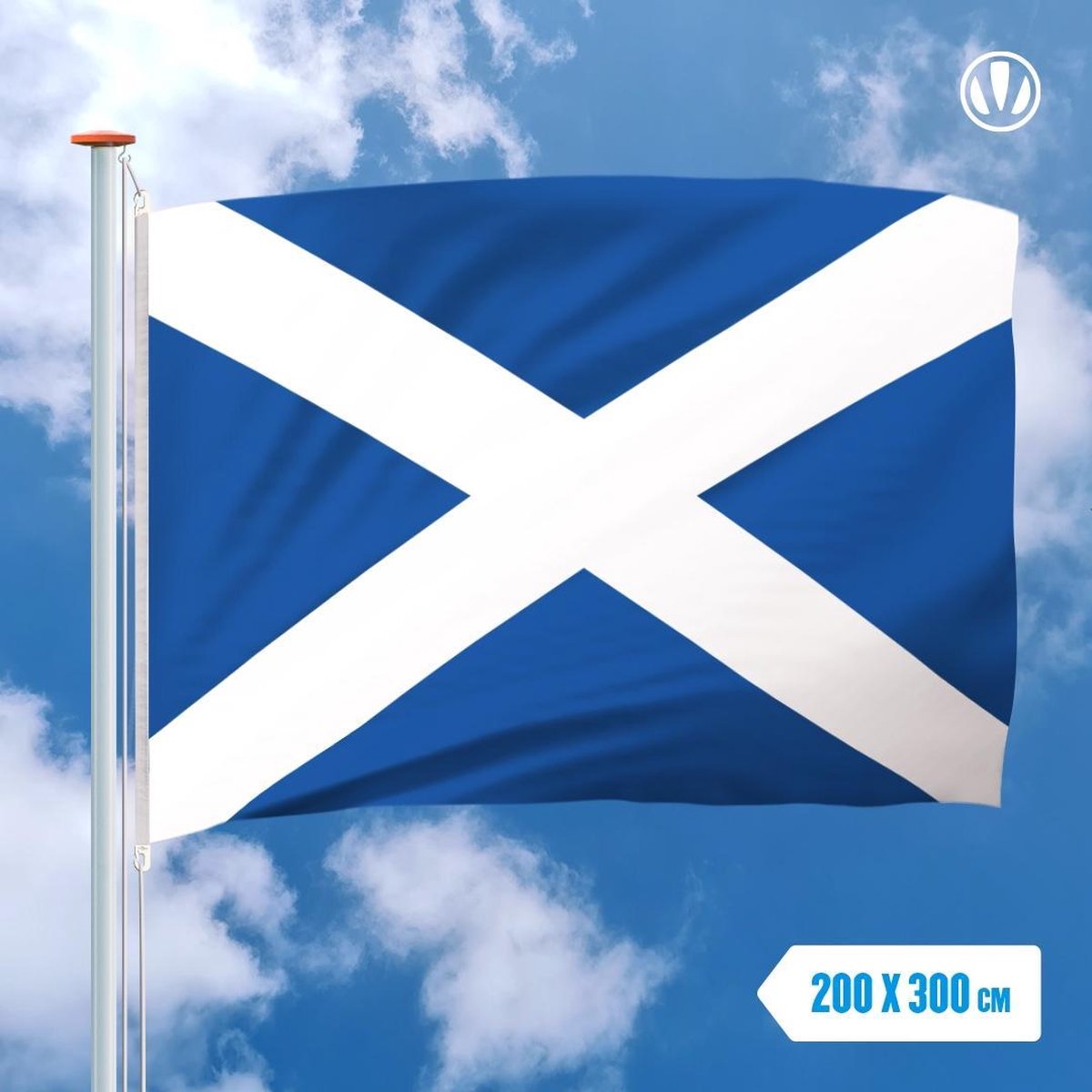 Écosse, symbole de l'urne avec drapeau écossais et carte, illustration