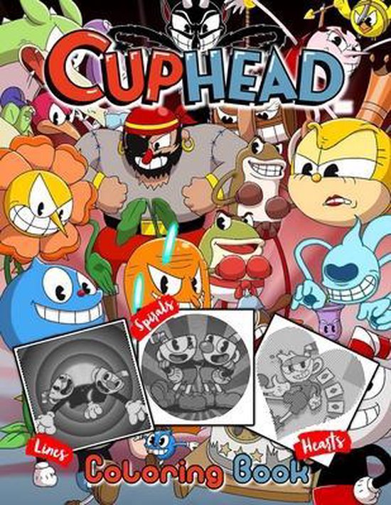 Cuphead Lines Spirals Hearts Coloring Book, Brad Wilson | 9798735829577