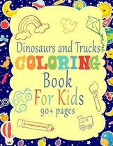 Dinosaur And Trucks Coloring Book For Kids