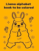 Llama alphabet book to be colored.