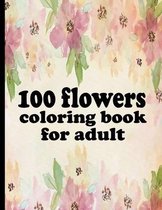 100 flowers coloring book for adult