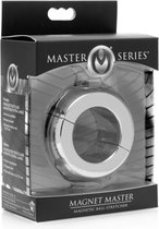 Magnet Master Xl Magnetic Ball Stretcher - Silver - Cock Rings