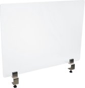 PlexiDirect Kantoorscherm | 1500x750x4mm | Tafelvoet CAVI RVS Satin