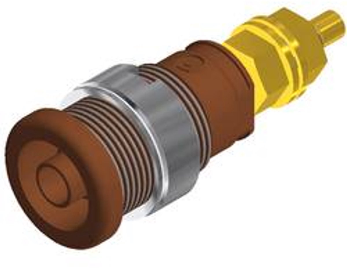 Hirschmann Test & Measurement SEB 2600 G M4 Veiligheids-labconnector, female Bus, inbouw verticaal Stift-Ø: 4 mm Bruin