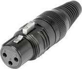 Hicon HI-X3CF-G XLR-connector Bus, recht Aantal polen: 3 Zwart 1 stuk(s)