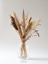 Moniek - droogbloemen boeket | naturel - geel| 85cm |