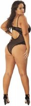 Kanten Body Met Verleidelijke Achterkant - Curvy - XXXL - Zwart - Sexy Lingerie & Kleding - Lingerie Dames -  Dames Lingerie - XL - Body / Panty