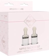 Nipple Suction Set Large - Transparent - Pumps - Clit & Nipple Suckers