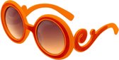Oranje feestbril met sjiek montuur