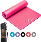 Bol.com Koalas - Yogamat - Fitness Mat Roze - Anti Slip Yoga Mat - Extra Dik 1cm - Draagtas & E-Book aanbieding