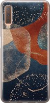 Samsung Galaxy A7 2018 siliconen hoesje - Abstract Terracotta - Soft Case Telefoonhoesje - Multi - Print