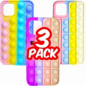 Ultrasativa® Apple iPhone 12 Pro Max Pop It Hoesje - 3 Pack