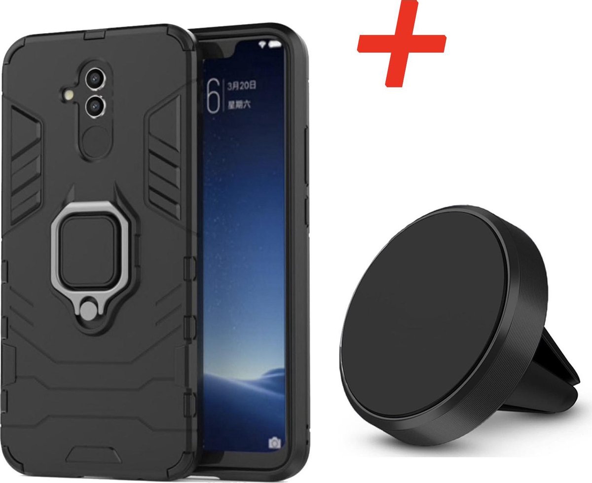 Huawei Mate 20 Lite Magnetische Back cover - Zwart + Magneet