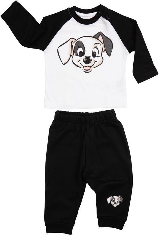 Disney 101 Dalmatiers - 2-delige set - broek+shirt - zwart/wit - maat 86/92