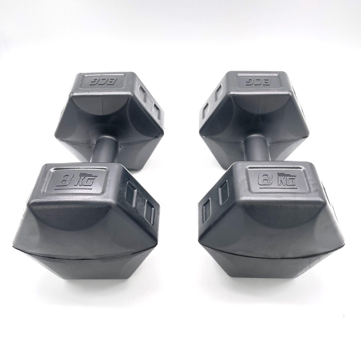 Pochon Fit - Dumbells - 2 x 8 Kg Set - Zwart - Gewichten - Kunststof
