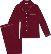 Made Wright London Bamboe Pyjama set | kleur Burgundy Red | maat  M-40