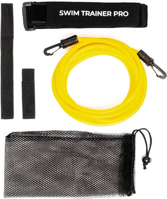 Swim Trainer Pro - Zwemelastiek Geel - 3 Meter - Volwassen - Zwem Training - Zwemgordel - Trainingsbanden - Zwem Weerstand - Vakantie accessoire voor in het zwembad - Zwemriem -