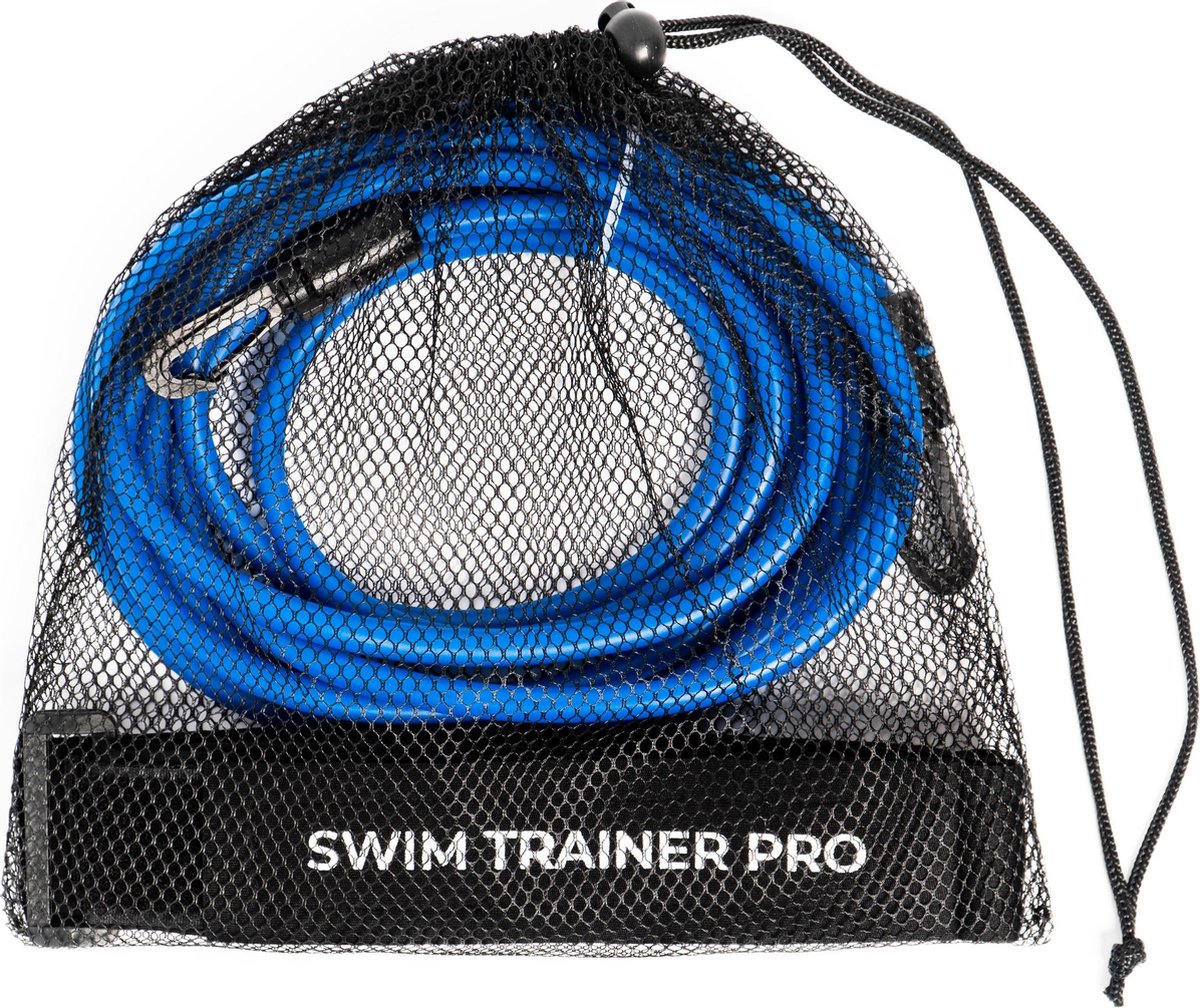 Swim Trainer Pro - Zwemelastiek Blauw - 3 Meter - Volwassen - Zwem Training - Zwemgordel - Trainingsbanden - Zwem Weerstand - Vakantie accessoire voor in het zwembad - Zwemriem — afbeelding 2