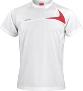 Spiro Heren Sport Dash Performance Training Shirt (Wit/rood)