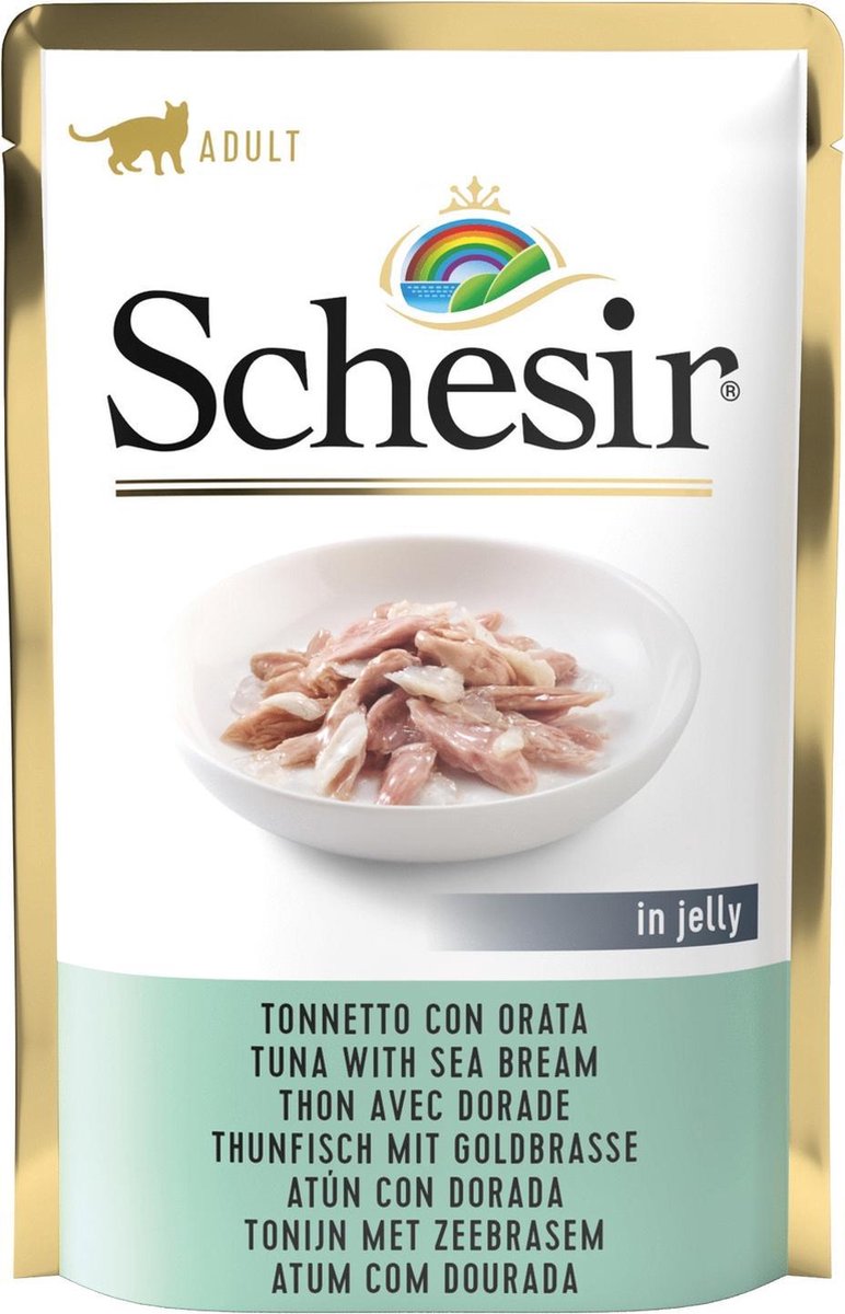 Schesir Kattenvoer Tonijn - Zeebrasem in Gelei 85 gr