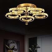 5 Ring Kristallen Kroonluchter - Crystal Led Lamp - Woonkamerlamp - Moderne lamp - LED Plafondlamp - Plafoniere