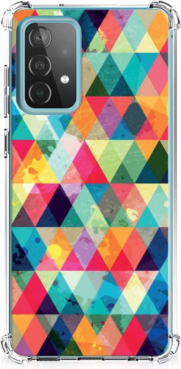 Samsung Galaxy A52 4G/5G Doorzichtige Silicone Hoesje Geruit