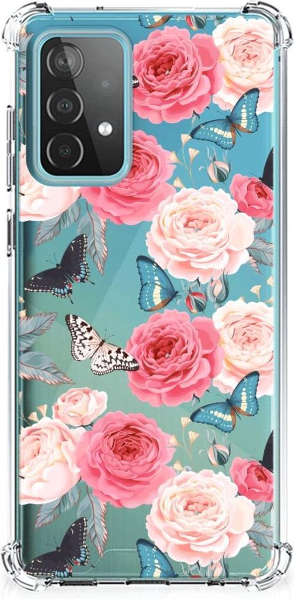 Samsung Galaxy A52 4G/5G Case Butterfly Roses