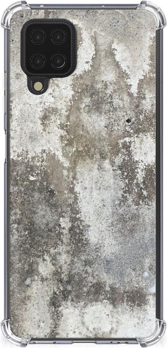 Samsung Galaxy A12 Anti-Shock Hoesje Beton Print