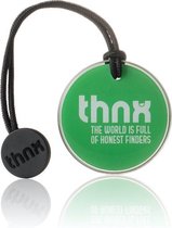 Étiquette THNX - QR code sécurisé - Bagage/Taille de coffre/Porte-clés - Taille L - Vert