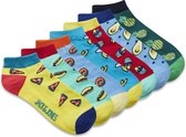 JACK&JONES ACCESSORIES JACSUMMER THING SHORT SOCK 7 PACK Heren Sokken - Maat ONE SIZE