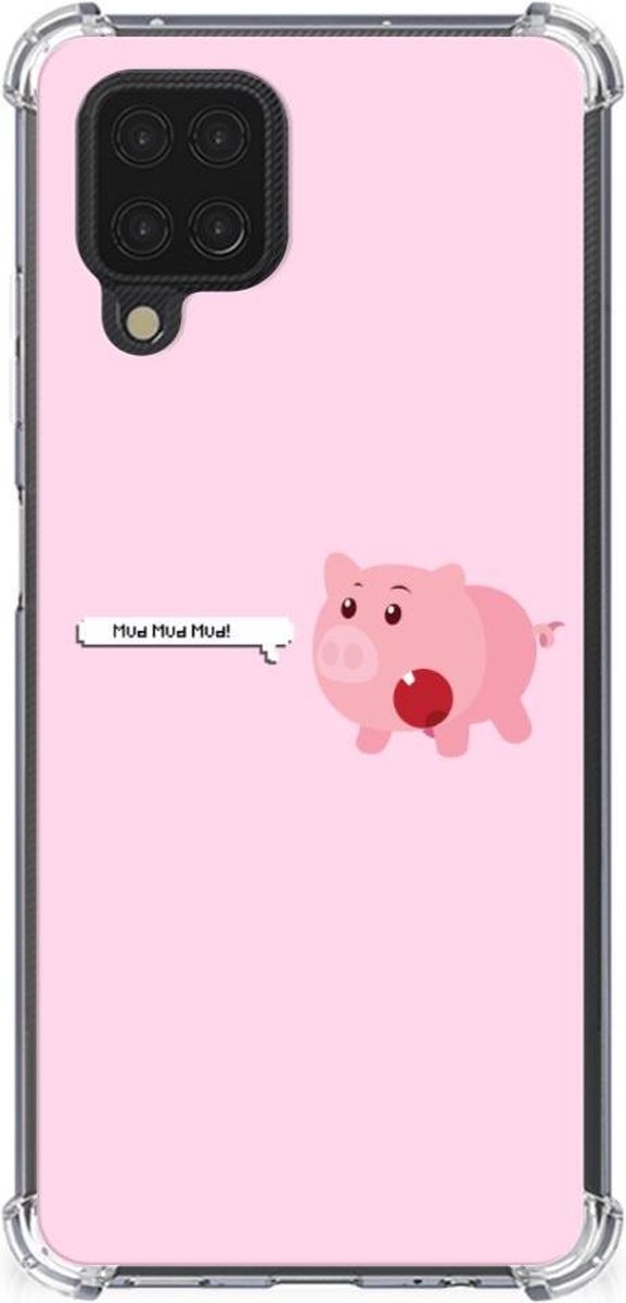 Samsung Galaxy A12 Stevig Bumper Hoesje Pig Mud