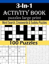 3-In-1 Activity Book puzzles large print