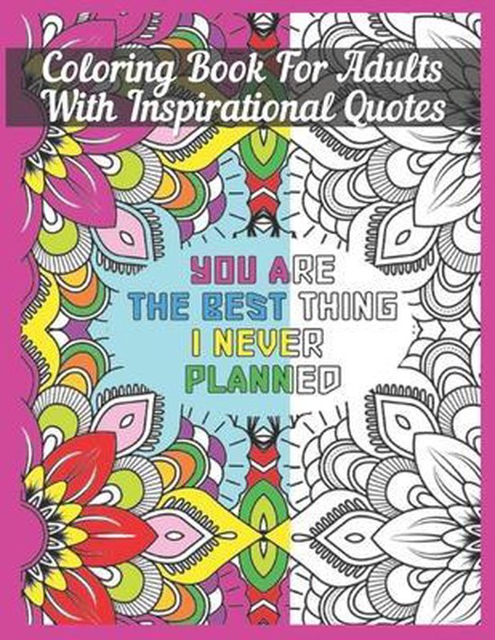 Coloring Book For Adults With Inspirational Quotes - cover