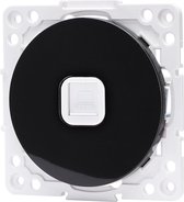 UTP RJ45 Stopcontact - Wandcontactdoos - Igna Jura - Inbouw - Rond - Kunststof - 1-voudig UTP CAT6 - Zwart