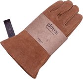 Weltevree - Gloves - Handschoenen voor Opstoken Houtvuur van Leer - Ovenwanten, BBQ Handschoenen, Ovenhandschoenen - Beschermend & Stevig - Leder