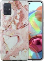 Samsung Galaxy A71 Marmer Case | Back Cover | TPU Telefoonhoesje