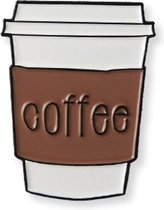Koffie beker pin | Coffee | Emaille | Broche