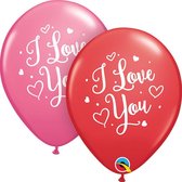 Qtex ballonnen I Love You Script (25 stuks)