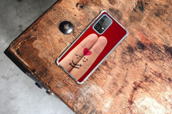 Coque hybride anti-choc Samsung Galaxy A52 4G / 5G Coque de téléphone robuste avec bord transparent Love