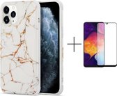Luxe marmer hoesje voor Samsung Galaxy A70 | Marmerprint | Back Cover + 1x screen protector