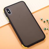 Voor iPhone XS & X TPU + PC Volledige dekking Anti-val beschermhoes (zwart + geel)