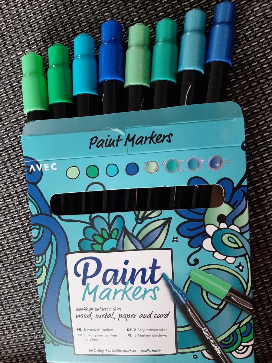 Paint markers/ schilder stiften / blauw tinten