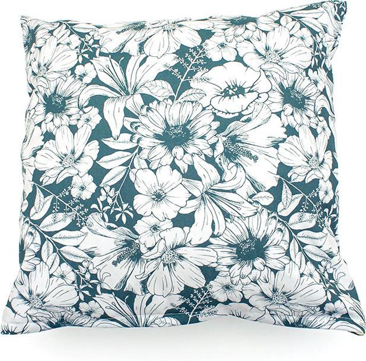Kussens woonkamer Flowers in Bloom - kussen - 45x45 cm - groen - bloemen