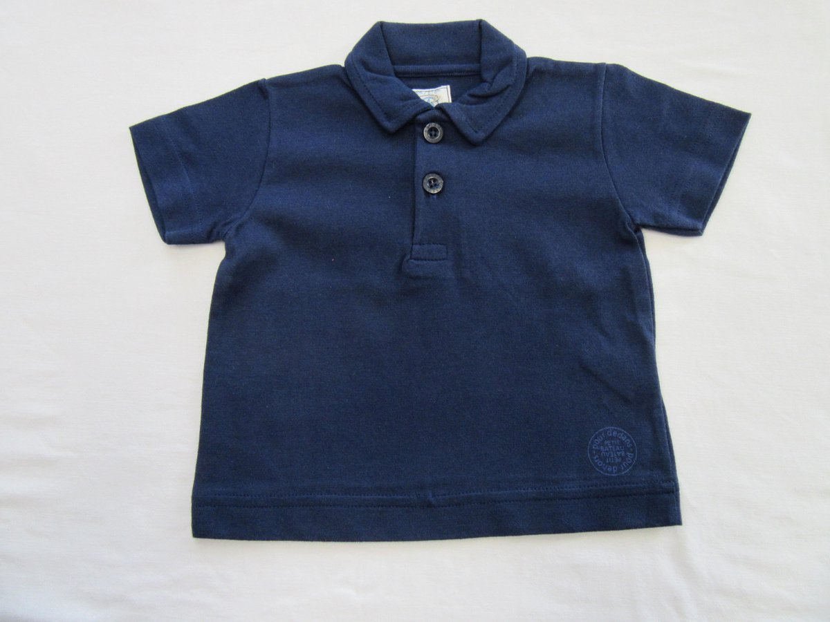 petit bateau , jongens , polo korte mouw , marine , effen , classic , 18 maand 81