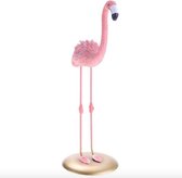 Flamingo op poot - Stijlvolle decoratie voor binnen of in de tuin - 20cm - Decoratief