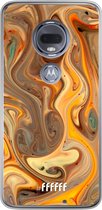 Motorola Moto G7 Hoesje Transparant TPU Case - Brownie Caramel #ffffff